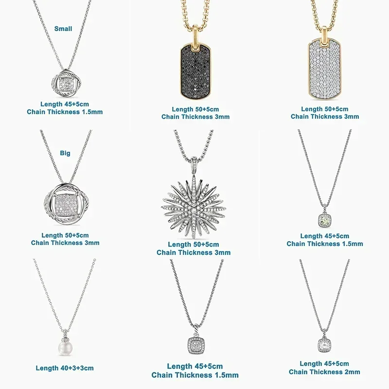 

2025 New high-quality and fashionable 925 silver pendant necklace is a personalized gift for female couples' parties