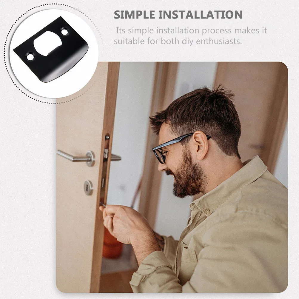 

2Pcs Heavy Duty Door Strike Plate Stainless Steel Lock Reinforcement Guard for Front Door Security Deadbolt Installation