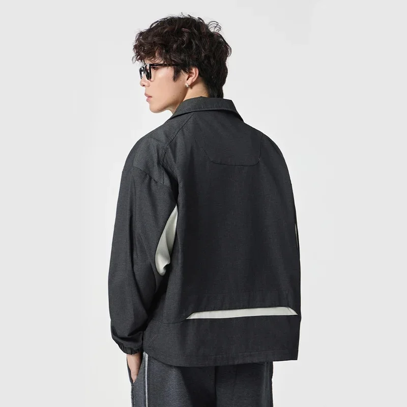 Men Spring Autumn Streetwear Fashion Lightweight Plus Size Loose Casual Cargo Jacket Coat M-6XL