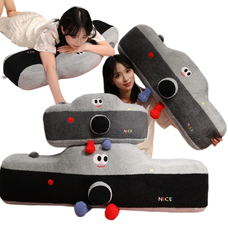 Cute Camera‑Shaped Plush Long Pillow Soft Fluffy Camera Stuffed Cushion Multifunctional Sleeping Hug Pillow Birthday Xmas Gifts