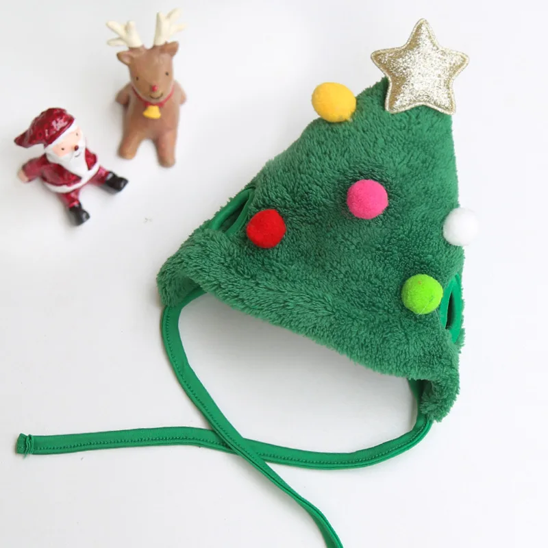 Christmas Pet Hat Cute Antlers Saliva Towel for Dog Cat Clothing Pet Supplies Party Dog Caps Winter Warm Dog Hat Pet Accessories