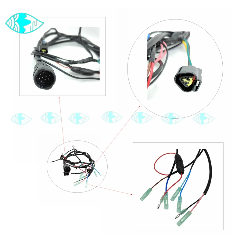 60H-82590-02 Wire Harness Assy 10 Pins For Yamaha Outboard Motor 200A 60H-82590  Boat Engine Parts