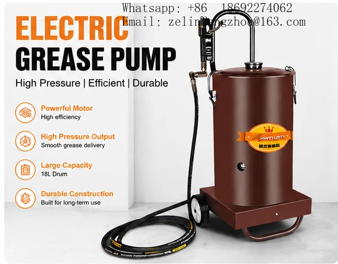 18KG High Pressure 24V DC Electric Piston Pump Liquid Grease Lubrication System for Automotive Industry OEM Heavy Duty