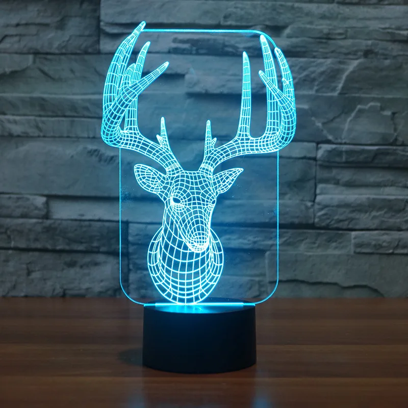 Deer Creative Led Nightlight Wholesale Novelty Creative Electronic Gift Atmosphere Led Lamp Lovely Cartoon Children's Toys