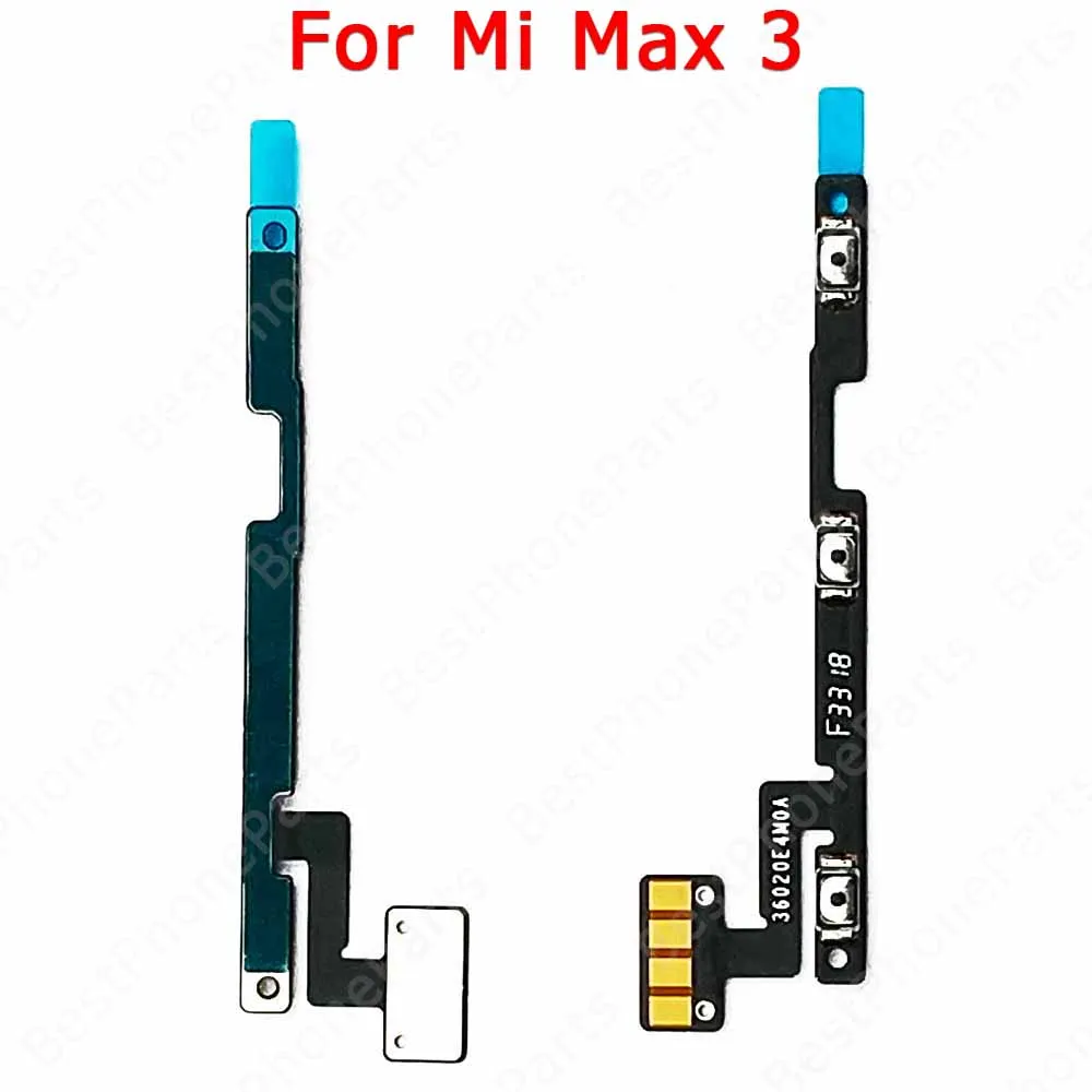 For Xiaomi Mi A1 5X A2 Lite 6X A3 Mix 2 2S Max 3 4 Spare Parts Side Button Volume Switch Power On Off Repair Key Flex Cable