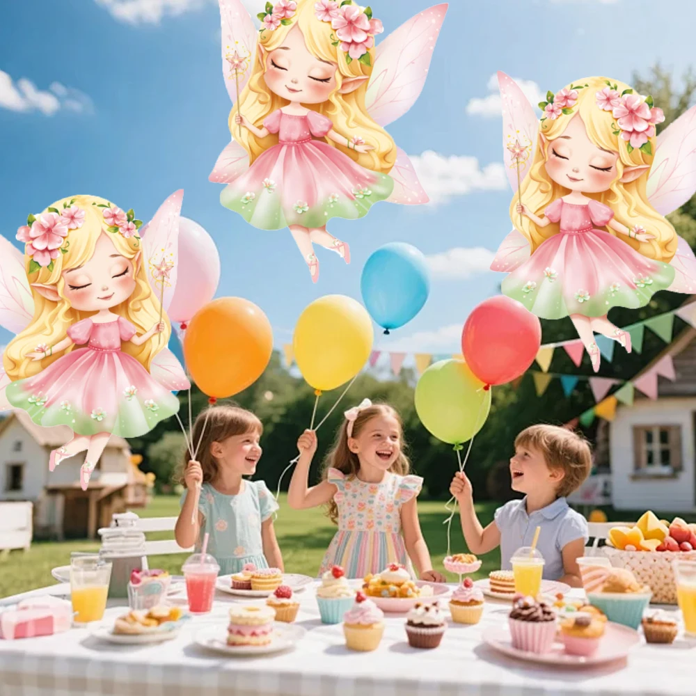 1/2 Stück Neue Rosa Feen-Folienballons Frühlings-Thema Mädchen-Geburtstag Hochzeitsfeier-Dekorationen Baby-Badezubehör Kindergeschenke – Detail 2