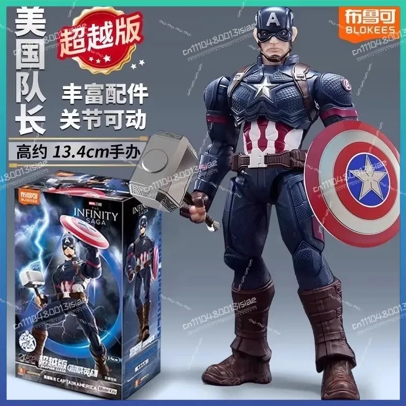 Op voorraad Blokees Marvel Deadpool Wolverine Invisible Woman Moon Knight Venom Action Figure Model Handfiguur Collectie Cadeau