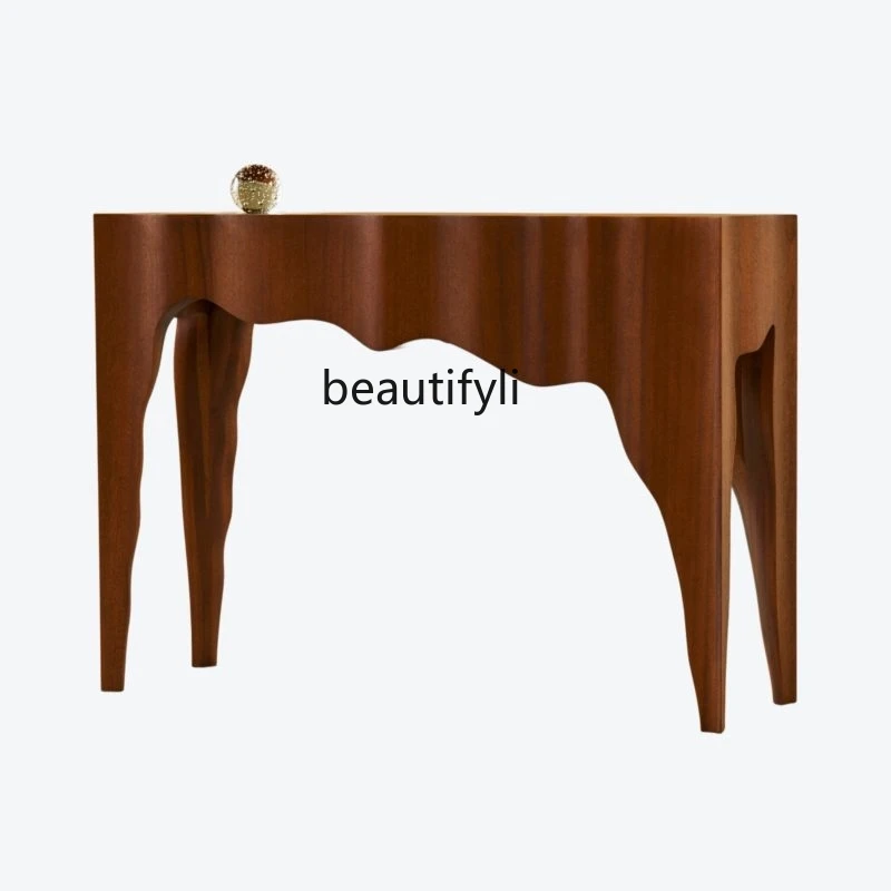 

Retro Console Tables Modern Minimalist a Long Narrow Table Console Aisle Italian Corridor Wall Entrance Side View furniture