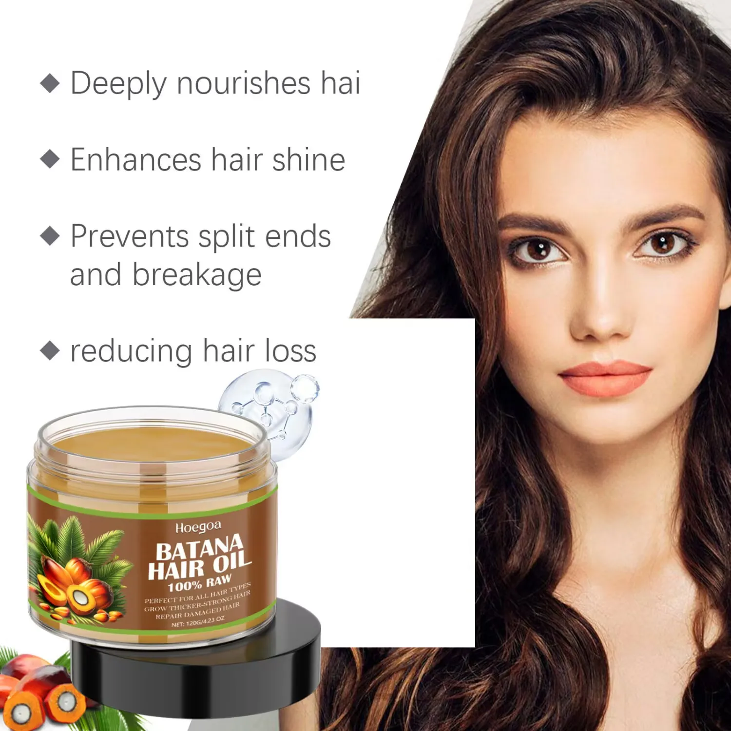 hoegoa Batana Hair Conditioner Nourishes the scalp, moisturizes the water, hair care and smoothing essence