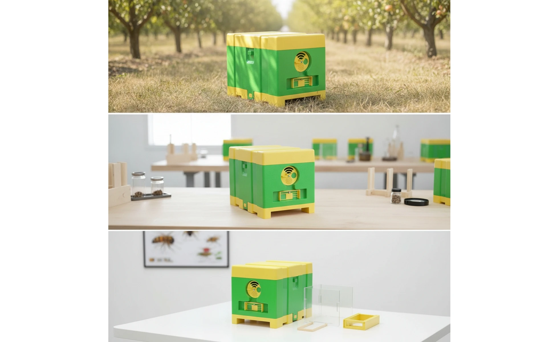 Mini Beehive Box Ventilated Bee Mating Nuc Bee Colony Box Bee House Two-Tone for Beekeepers Mini Beehive Box Ventilated Bee Mating Nuc Bee Colony Box Bee House Two-Tone for Beekeepers