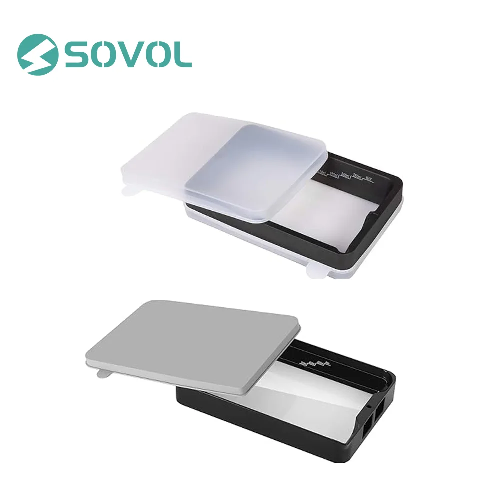 

Резервуар Sovol из полимерной смолы с пленкой FEP и крышками из ПТФЭ, литой под давлением резервуар из алюминиевой смолы для Anycubic Photon Elegoo MARS
