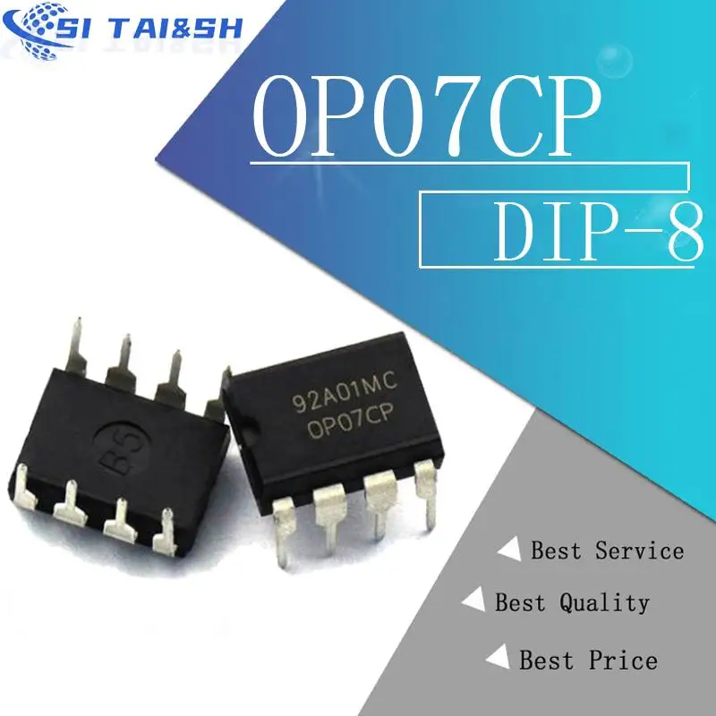 10PCS OP07CP DIP8 OP07 DIP DIP-8 OP07CDR OP07C SOP-8 SOP Operational Amplifier IC