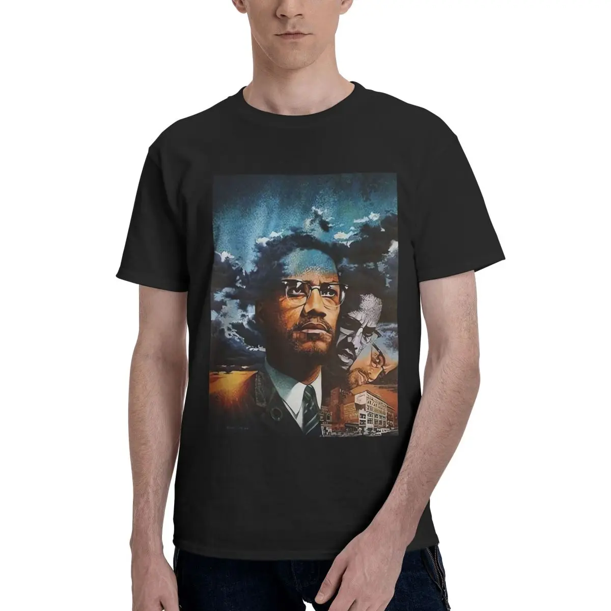 

Malcolm X Graphic 100% Cotton Casual Breathable Confortable Manga Funny T-Shirt For Men Clothes Men