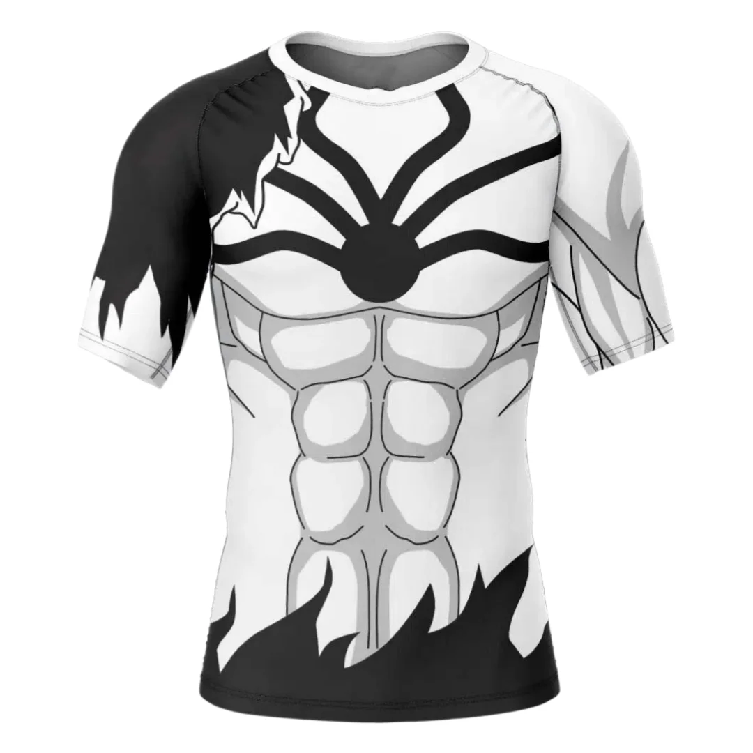 Bandai Bleach Ichigo Hollow Full Form Rash Guard Anime T-shirt de compression pour adultes et enfants, été, séchage rapide, doux, confortable, léger