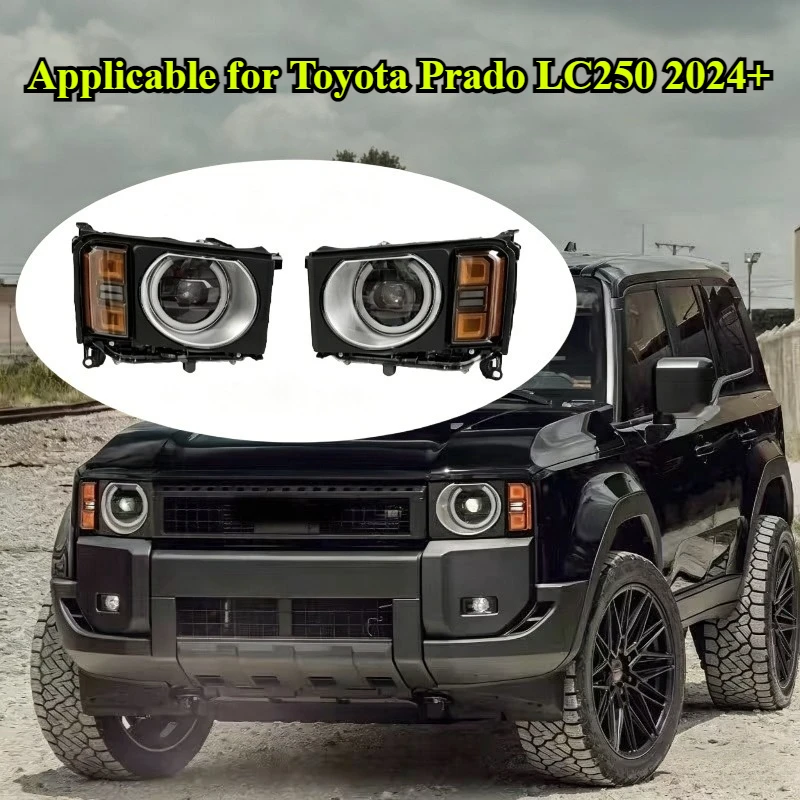 

Светодиодные фары-проекторы с дневными ходовыми огнями для Toyota Prado LC250 2024+ — Аксессуары для модернизации автомобильных фар