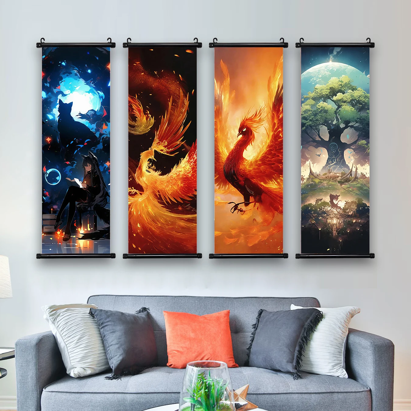 Palworld Frostallion Game Wallpaper Quivern Wall Artwork Canvas Painting Picture Print Hanging Scroll Poster Home Decoration Art