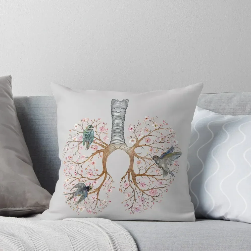 

Floral Lungs: Human Anatomy, Stay Healthy, Pandemic Anti C Virus Throw Pillow covers for pillows luxury home accessories pillow
