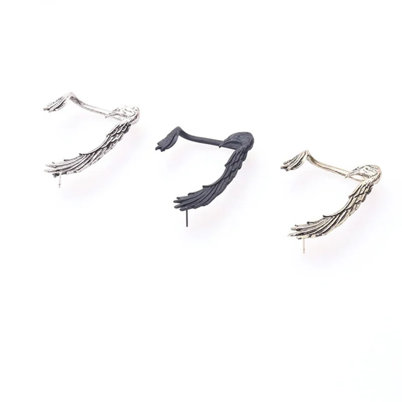 2022 New Trend Fashion Retro European and American Fashion Gothic Punk Black Crow Raven Creative Niche Earrings Earrings