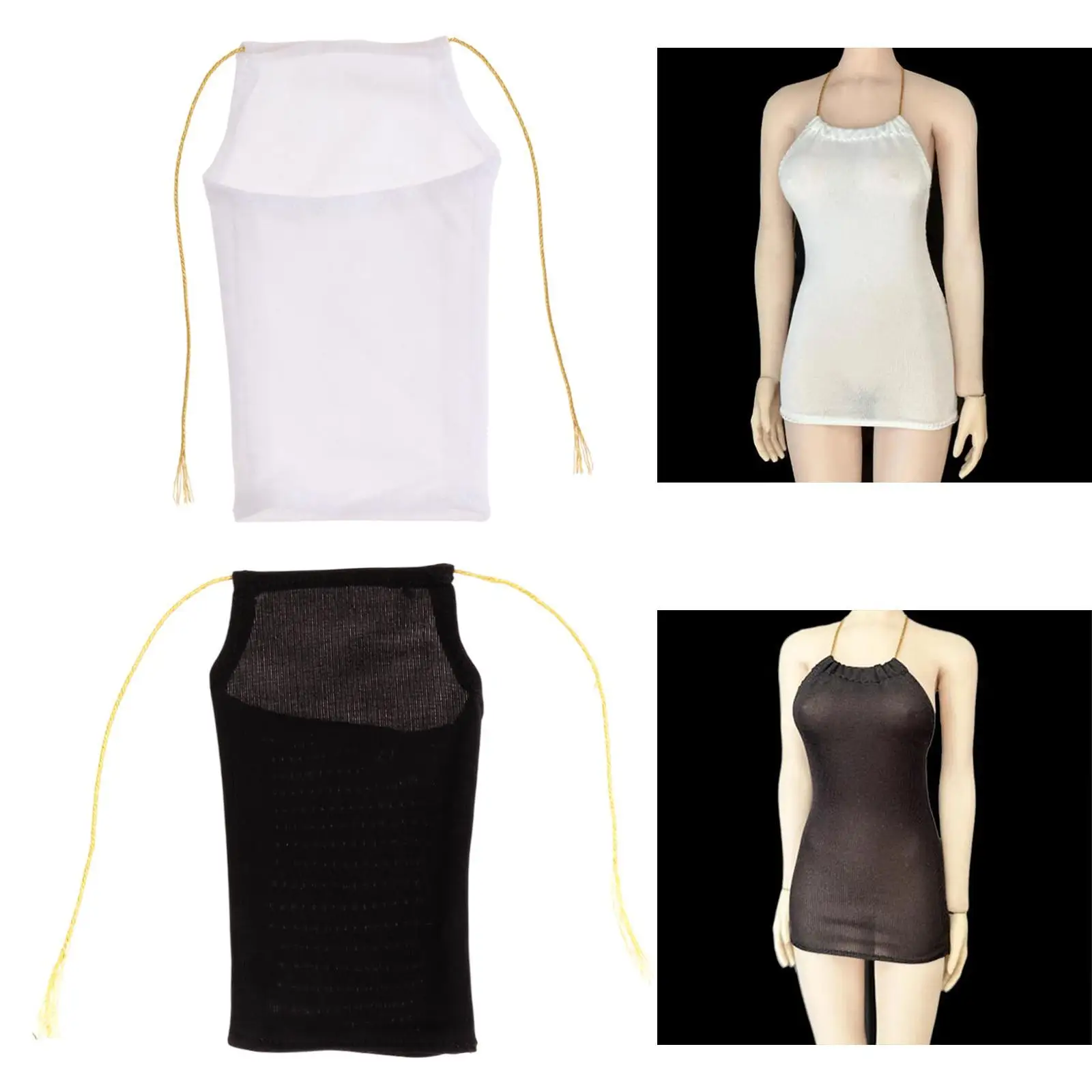 

1/6 Scale Female Figure Doll Clothes Tight Dress Accessory Sturdy Mini Clothing