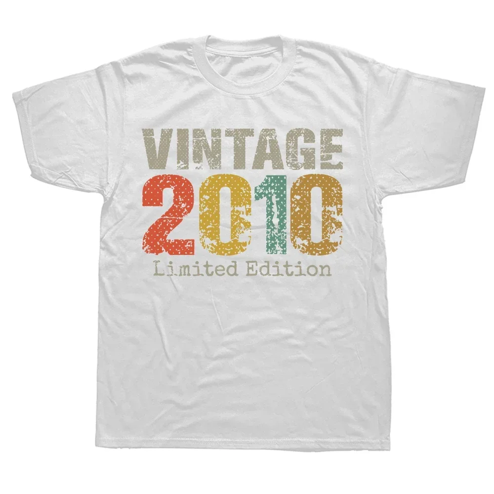 Novelty 14 Year Old Vintage 2010 Limited Edition 14th T Shirts Short Sleeve Birthday Gifts Summer Style T-shirt Mens Clothing