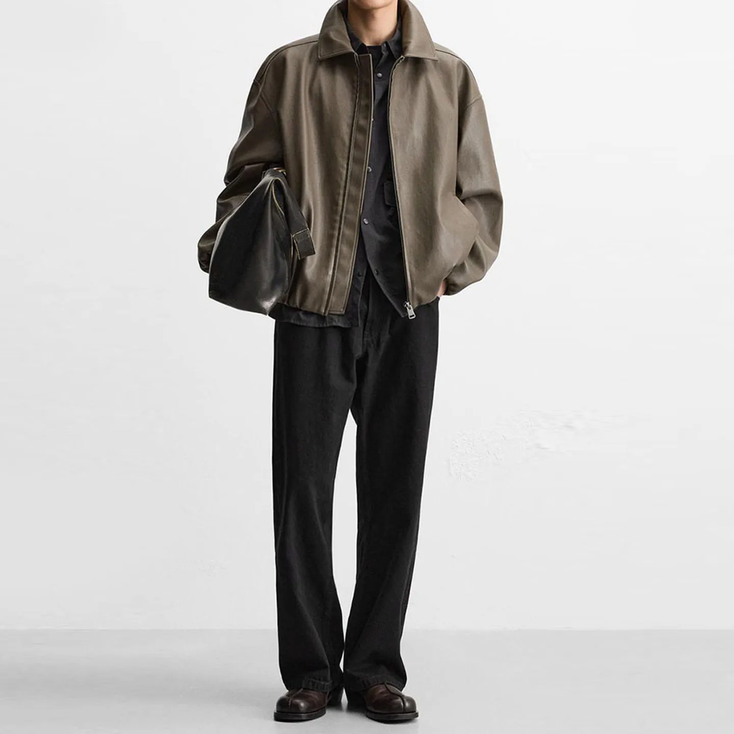 جينز رجالي فضفاض غير رسمي متعدد الاستخدامات لخريف جديد Sle 2025 Quali Small ence فضفاض مناسب من قماش الدنيم للرجال من Z