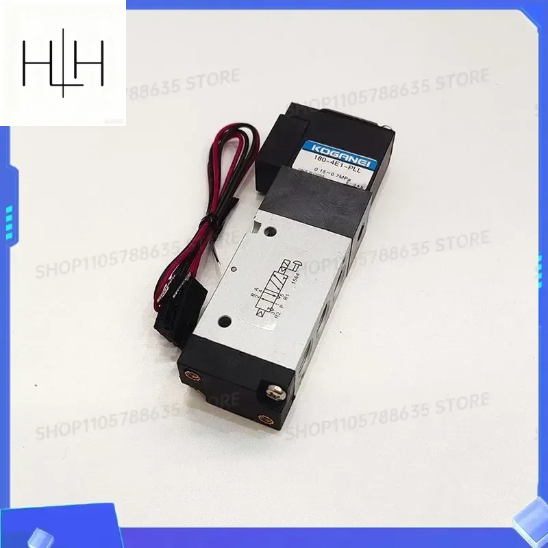 for KOGANEI Solenoid Valve 180-4E1-PSL 2 Positions 5 Ports Pneumatic Control Valve DC24V Single Solenoid