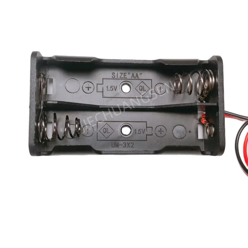 2PCS 2AA Battery holder case box plug Lithium battery holder 3V With Connector SM-2P(no battery)