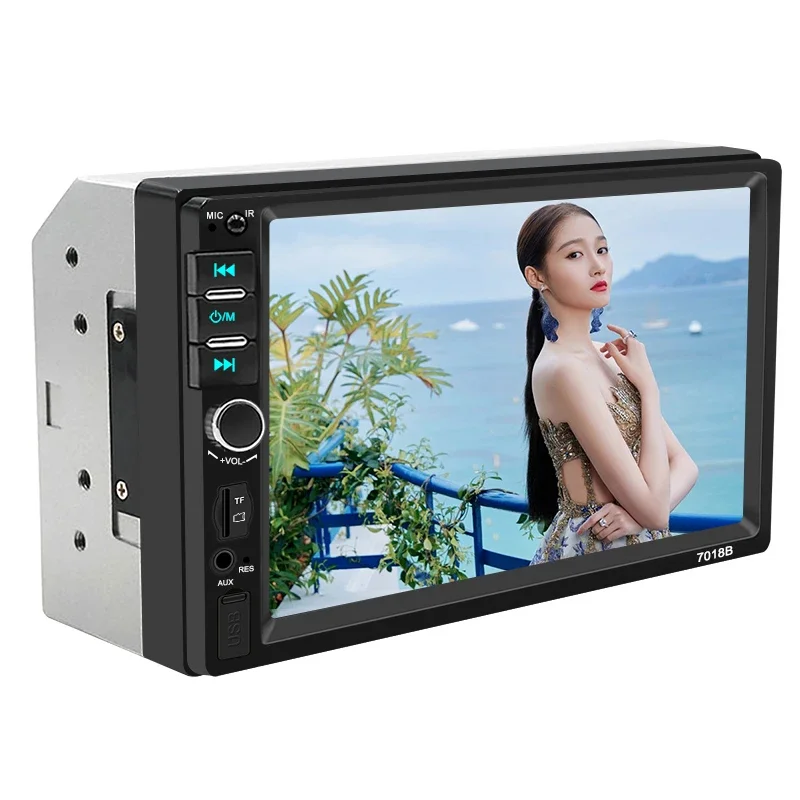 

7018b wholesale 2 din car radio mp5 player 7" touch screen tft lcd screen carplay