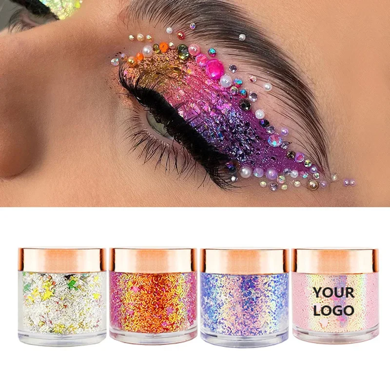 

Private Label Glitter Chameleon Eyeshadow Pigment Custom Logo Long Lasting Waterproof Color Rendering Makeup Wholesale Vegan