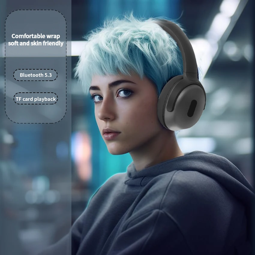 Hifi Headset Bluetooth Headphone True Wireless Sports with Headset Noise Reduction Computer Gaming Long Life High Sound Quality