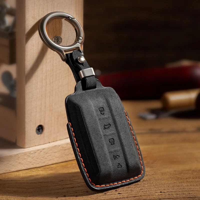 

Leather Car Remote Key Cover Case Holder shell Chain Bag Protector Fob For Great Wall GWM WEY TANK 300 400 500 700 Hi4-T 2025