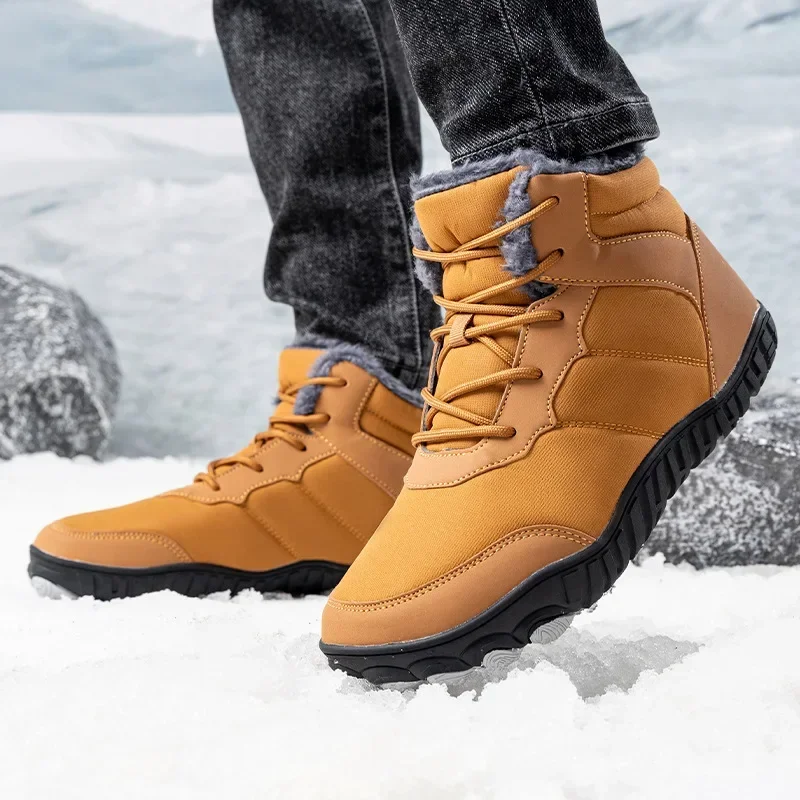 

Thickened Winter Sports Shoes Five-Finger Outdoor Casual Boots Men's Couples Snow Boots Breathable Rubber Bottom Shoes