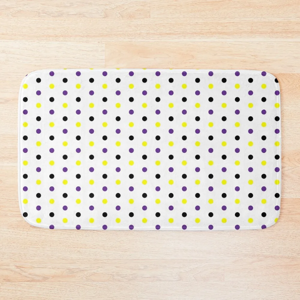 

Non-Binary Pride Polka Dot Print Bath Mat Kitchens Floors For Bathroom Mat