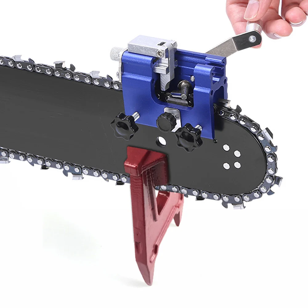 1Pcs Useful Saw Chain Sharpener Sword Holder Sharpening Filing Vise Metal Fixture For  Chainsaws Garden Tools Accessories