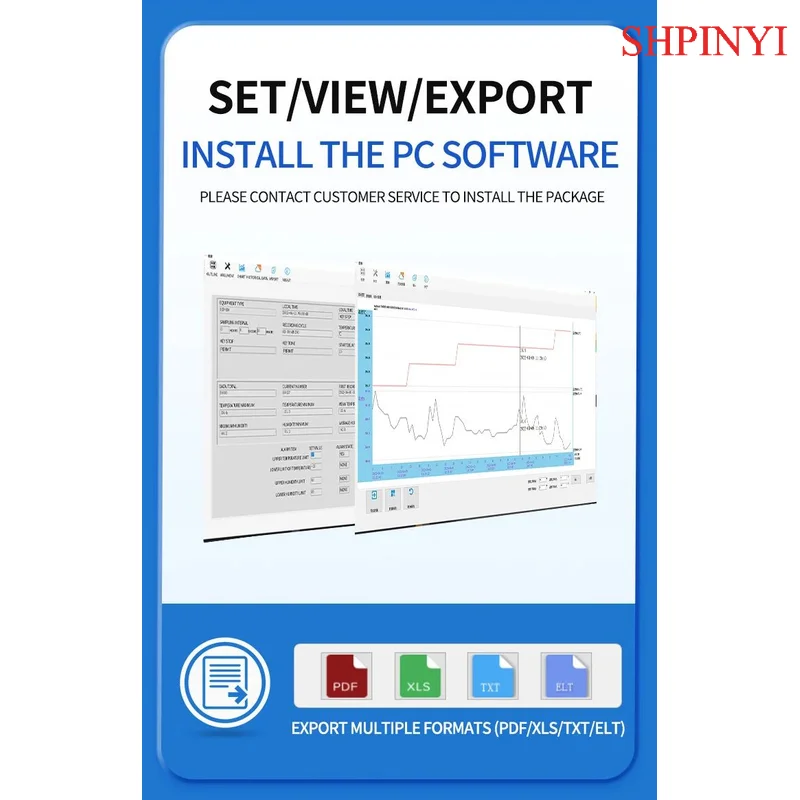 아이케시 GSP-80Pro LCD 데이터 로거 멀티 USB PDF 보고서 온습도 데이터 로거 CE FCC ROHS