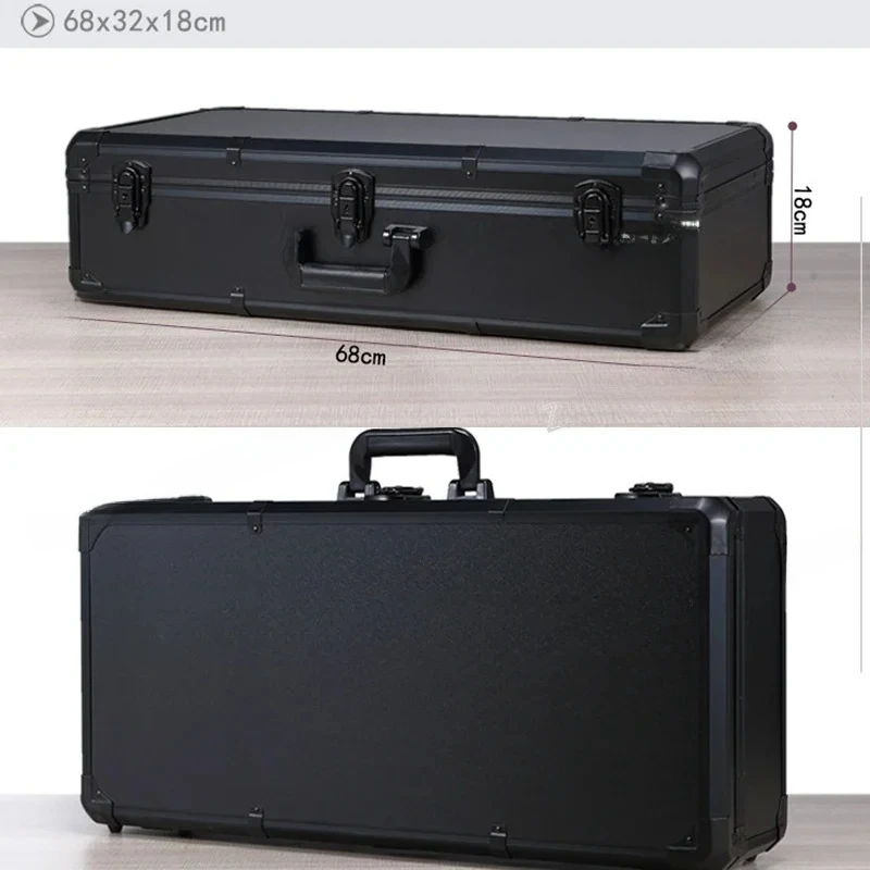SQ043A Big Size Anti-Fall Black Matte Aluminum Protective Photographic Equipment Box Organizer