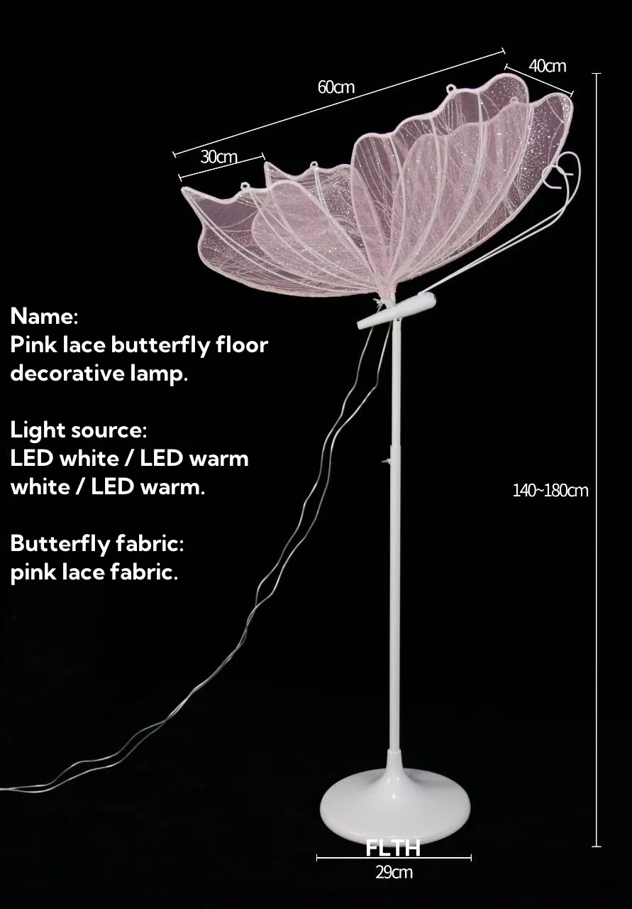 Pink Butterfly Wedding Decor Lighting Romantic Creative LED Butterflies Lamp for Kids Room