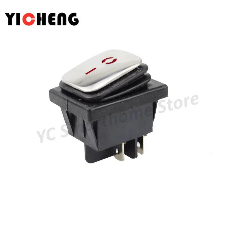 KCD4 سطح من الفولاذ المقاوم للصدأ DPST مع مفتاح مقاوم للماء خفيف عالي الطاقة عالي التيار الروك 4 أقدام أحمر أصفر أزرق 12 فولت-24 فولت 220 فولت #3