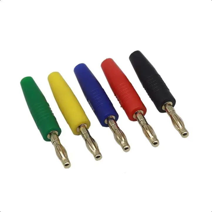 【5PCS】4MM Banana Plug Banana Male Plugs Socket Connector Connectors for Musical Audio Video Speaker 4mm