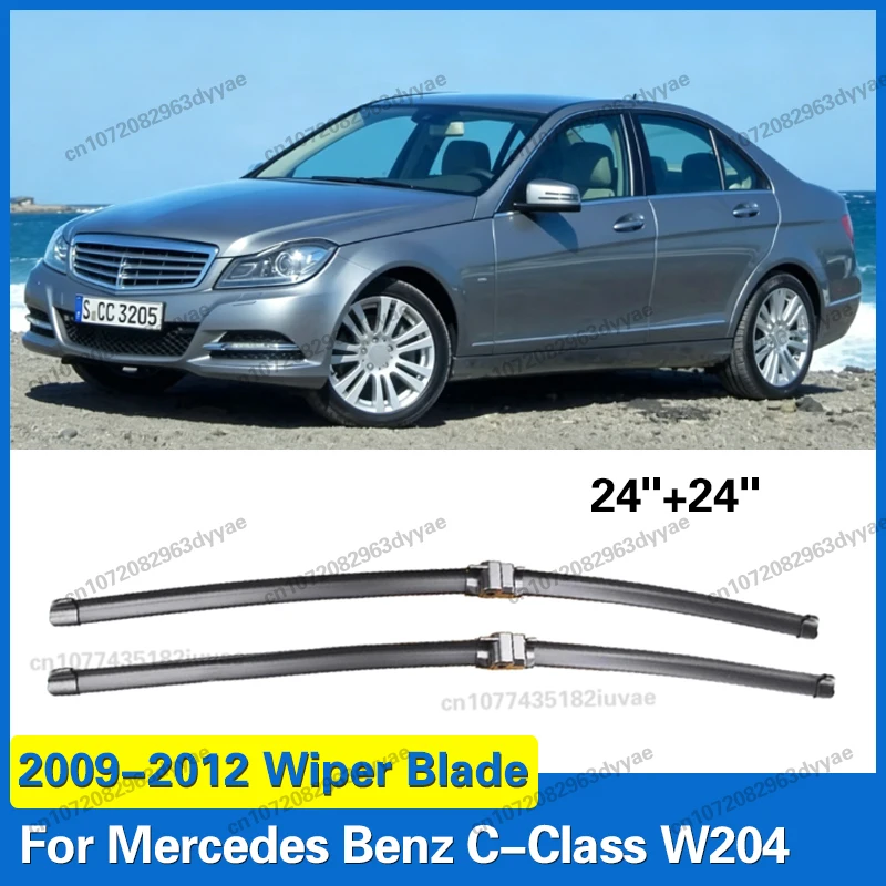 

Front Wiper Blades For Mercedes Benz C-Class W204 2009 - 2012 Windshield Windscreen Window 2pc Rubber Brushes Auto Accessories