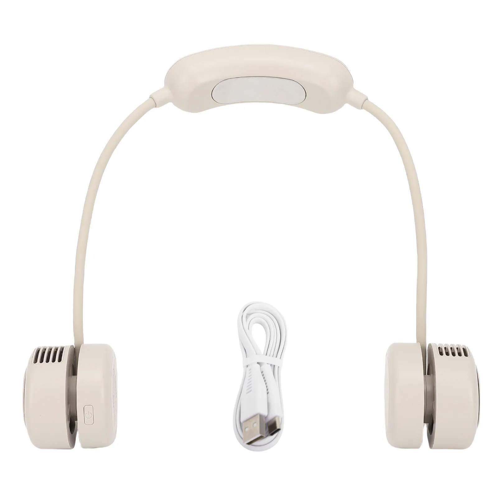 

Наружный охлаждающий вентилятор Подвесной вентилятор для шеи 3-ступенчатый регулируемый эргономичный дизайн Тихий складной носимый шейный вентилятор для пляжного велоспорта