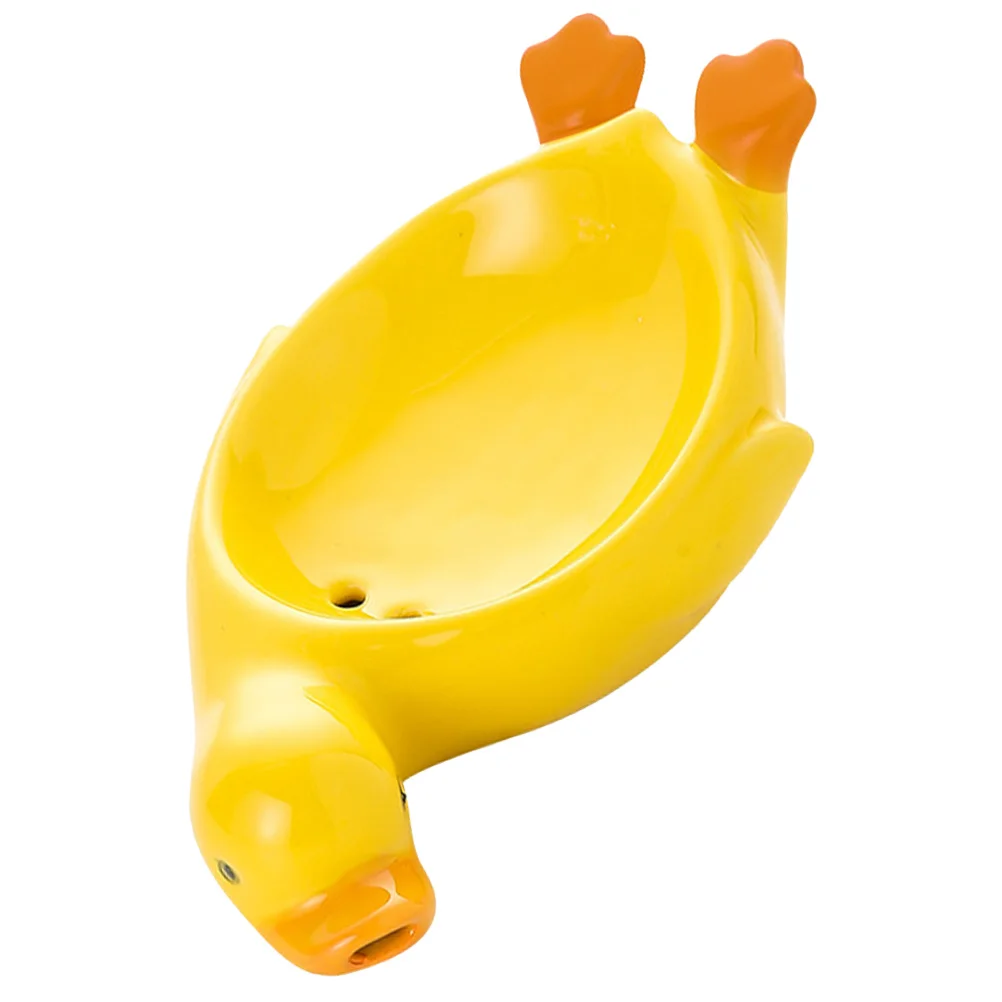

Duckies Cute Soap Dish Bathroom Supplies Cartoon Holder with Drainage Self Draining