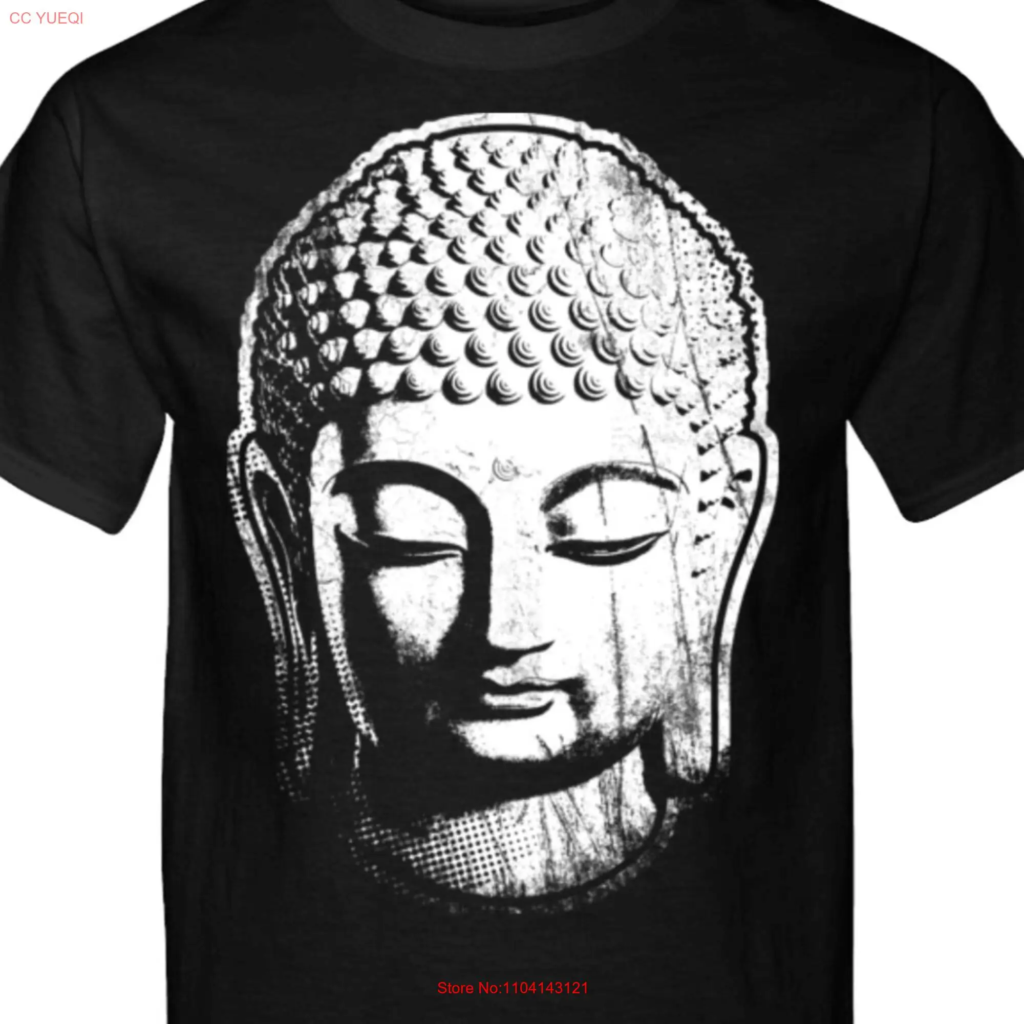 BIG Buddha Head Yoga Tall T Shirt PC61T BIGBH long or short sleeves