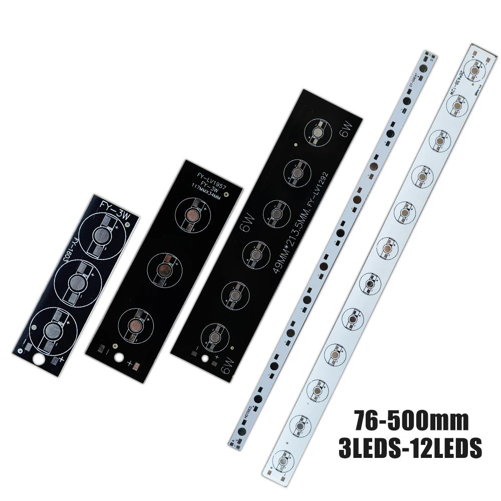 1-10 pcs 1W 3W 5W LED Aluminum Base Plate 130mm150mm 300mm 400mm 500mm 595mm PCB Board For 1 3 5 7 10 12 15 W Watt Light Beads