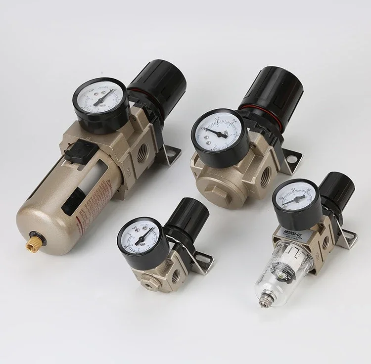 

SMC AW2000-4000 air filter regulator with automatic drain valve, G1/4 pneumatic FRL device, used for industrial automation