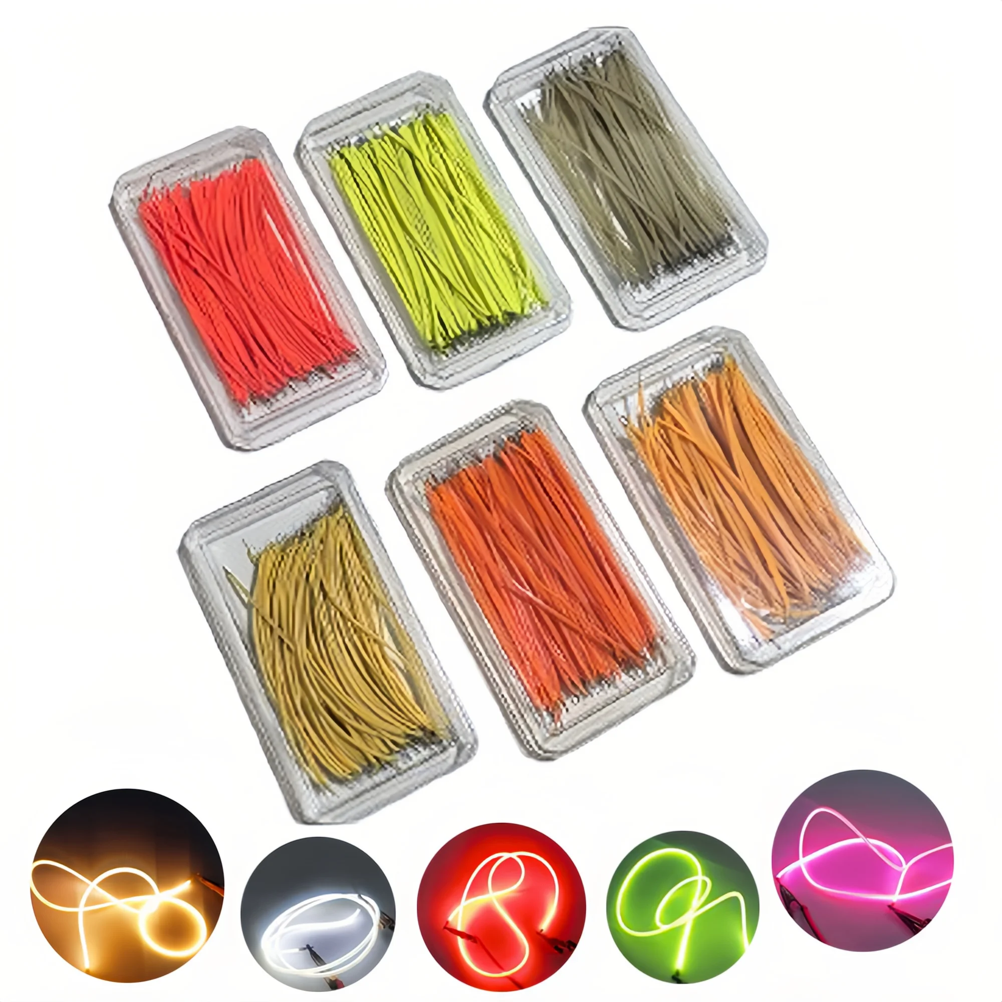 LED Flexible Filament DC3V 38mm 60mm 80mm 95mm 125mm 130mm 145mm 185mm 255mm 300mm DIY Edison Bulb Accessories Diodes Lighting