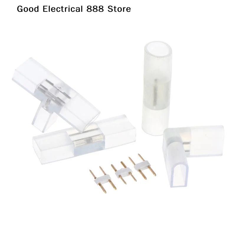 【G】110V 220V LED Strip Light Connector Accessories I T L Shape 2Pin Connectors For RGB Neon Light Single Color LED Strip