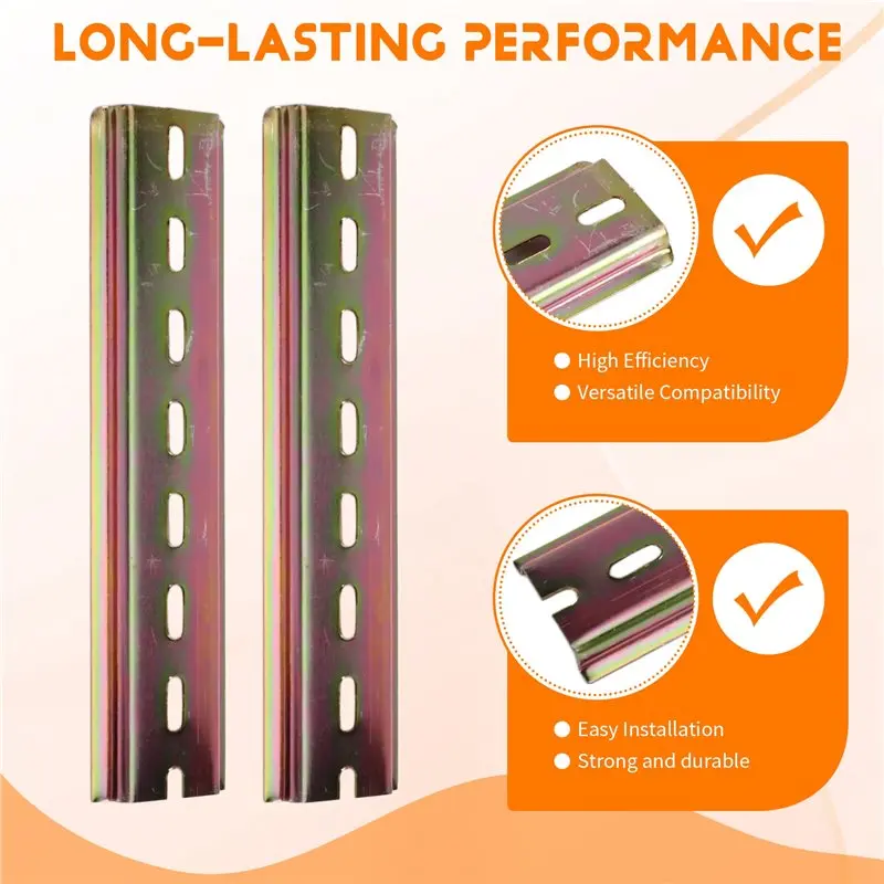 DIN Rail 35Mm Aluminum Slotted 15Cm Universal Circuit Breaker Rail For C45 DZ47 Terminal Block Relay Track-[A04I Tools]