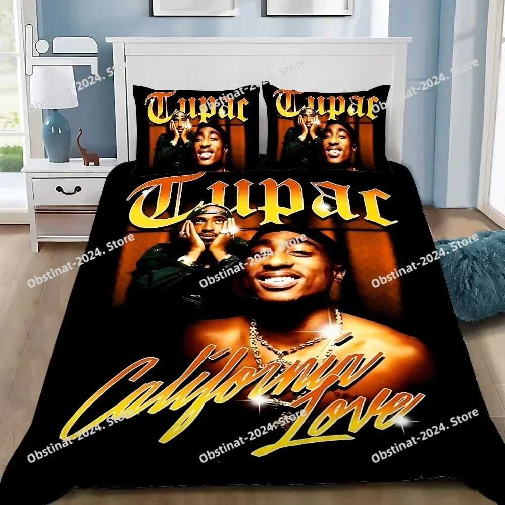 

Rapper Duvet Cover Pillowcase Bedding Set Adult Boy T-Tupac 2pac Girl Bedroom Decoration Children Gift Single Double Large Size
