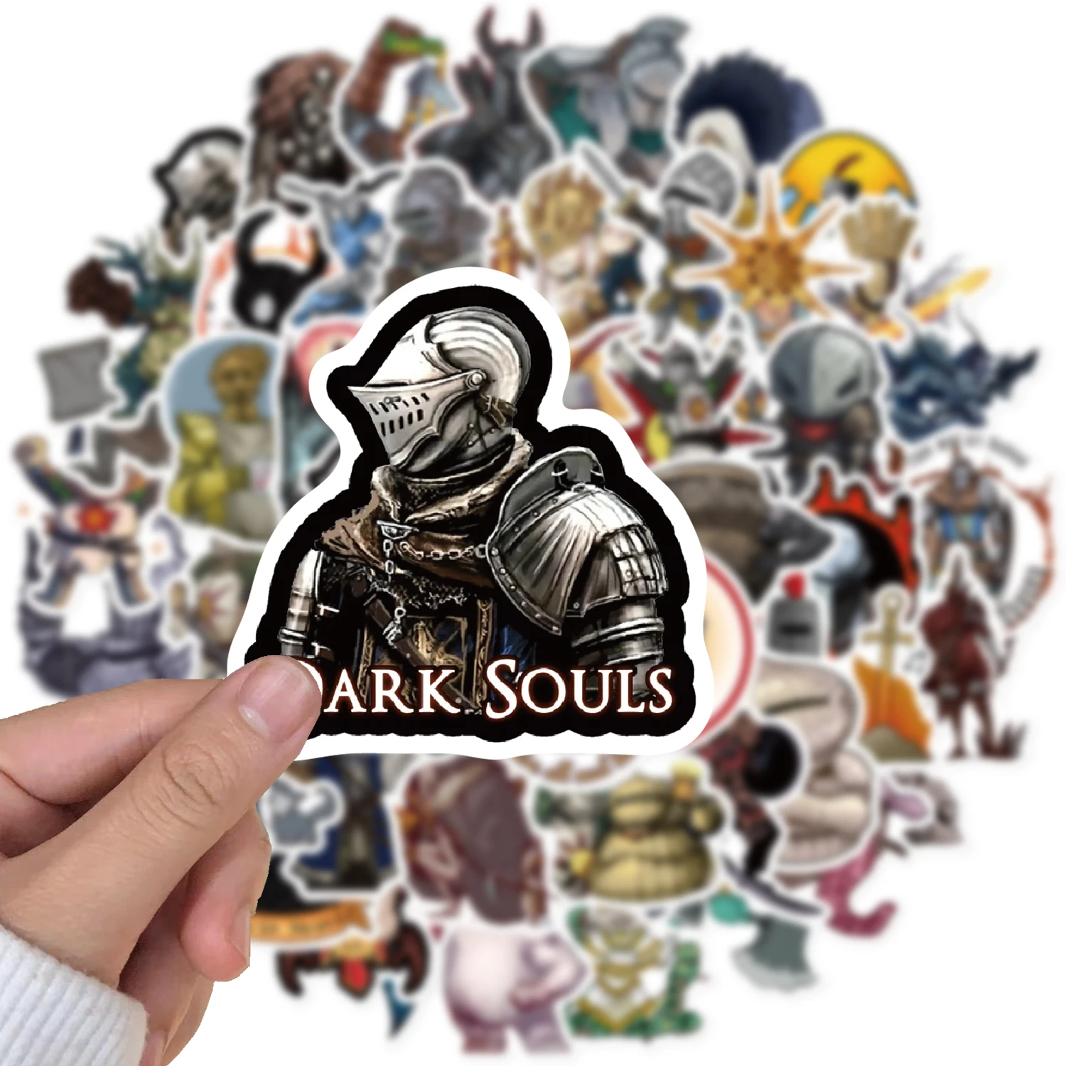 50pcs Horror Game Dark Souls Stickers Thriller Anime Decals Waterproof DIY Skateboard Laptop Motorcycle Cool Sticker Toys